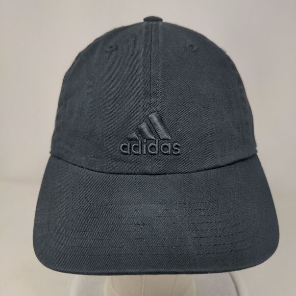 Adidas Slideback Hat Black One Size Adjustable Vented Holes 6 Panel Climalite - Picture 2 of 8